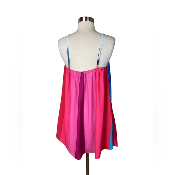 Buddy Love Sandra Swing Rainbow Striped Mini Dress NEW - Picture 4 of 7